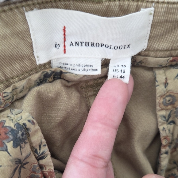 Anthropologie "Continuum Wide Legs" pants In Chartreuse Size 12 - Picture 4 of 10